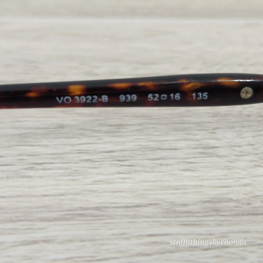 Vogue Eyeglasses VO3922B Metalized‎ 939 Tortoise Jeweled Arm 52-16-135mm